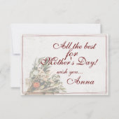 Carte Maman - tout simplement irremplaçable - Bouquet (Dos)
