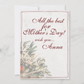 Carte Maman - tout simplement irremplaçable - Bouquet (Dos)