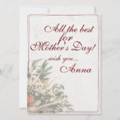 Carte Maman - tout simplement irremplaçable - Bouquet (Dos)