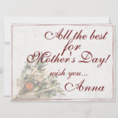 Carte Maman - tout simplement irremplaçable - Bouquet (Dos)