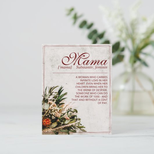 Carte Maman - tout simplement irremplaçable - Bouquet (Debout devant)