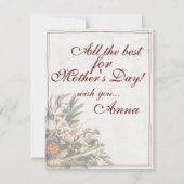 Carte Maman - tout simplement irremplaçable - Bouquet (Dos)