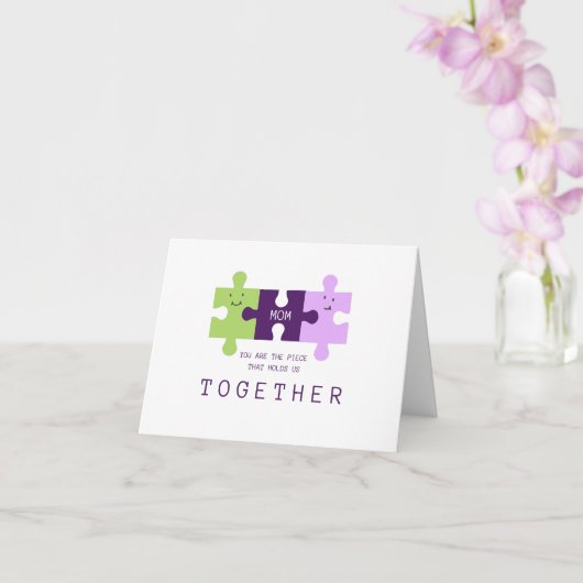 Carte Maman, tu es le maillon qui nous tient ensemble (Orchidée)