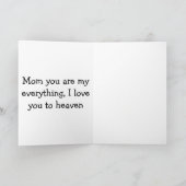 Carte Maman tu es tout pour moi (Intérieur)