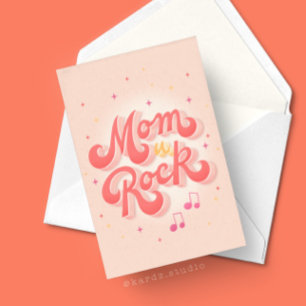 Carte Maman Tu Rock Typographie Fête des mères
