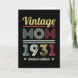 Carte Maman vintage 1931 90e anniversaire Cadeau femmes
