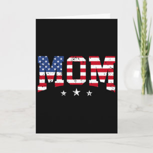 Carte Maman Vintage Fête des Mères Maman Américaine Drap