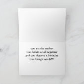 CARTE MAMAN VOUS ÊTES L'ANCRE*** QUI NOUS REGROUPE (Intérieur)