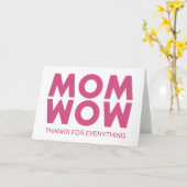 Carte Maman, Wow ! (Fleur jaune)