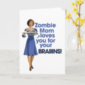 Carte Maman zombie (Fleur jaune)