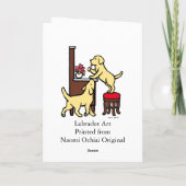 Carte Maman's Yellow Lab Puppy Duo (Dos)