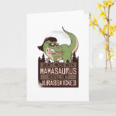 Carte Mamasaurus Dinosaur (Fleur jaune)