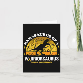 Carte Mamasaurus D'Un Guerrier Awa Cancer De L'Enfance