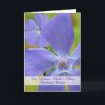 Carte Mamaw Birthday on the Mother's Day Vinca Bloom<br><div class="desc">Une photo de Vinca fleurie est présentée à l'occasion de cet anniversaire sur la carte de voeux papier de la Fête des Mères pour une mamaw,  grand-mère. Copyright © Shoaff Ballanger Studios,  2024.</div>