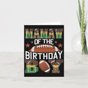 Carte Mamaw De L'Anniversaire Garçon Football Jour De L'