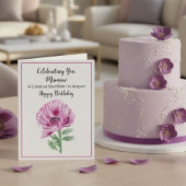 Carte Mamaw Joyeux Août Anniversaire Poppy pourpre