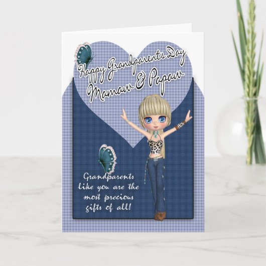 Carte Mamaw & Papaw, Grandparents Day Card (Devant)