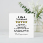 Carte Mamie 5 étoiles (Debout devant)