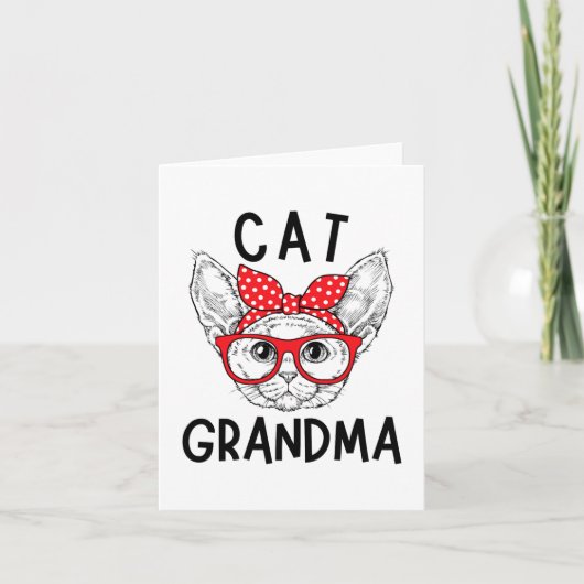 Carte Mamie amateurs de chat Devon Rex Chat Nana Fête de (Devant)