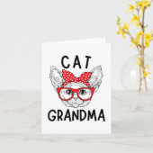 Carte Mamie amateurs de chat Devon Rex Chat Nana Fête de (Fleur jaune)