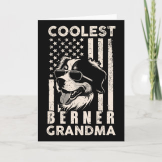 Carte Mamie Bernoise la plus cool Drapeau américain vint