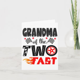 Carte Mamie Des Deux Rapides 2E Anniversaire Boy Racing