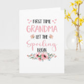 Carte Mamie Future Omi Grands-parents Bébé Fleurs (Fleur jaune)