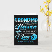 Carte Mamie je t'aime tu me manques au ciel donne un gro (Fleur jaune)