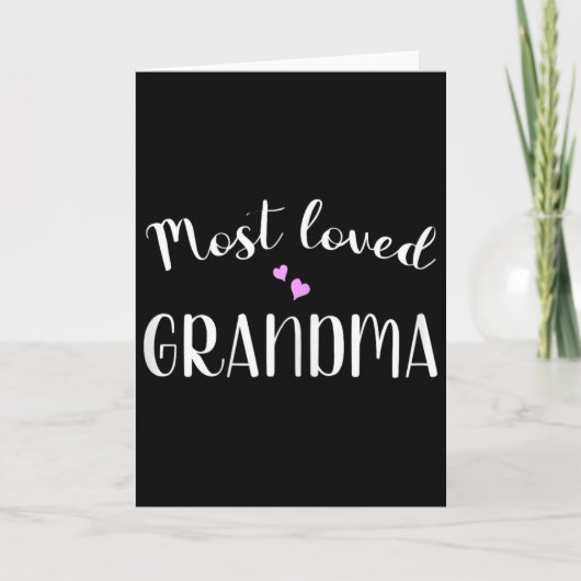 Carte Mamie la plus aimée coeurs mignons (Devant)