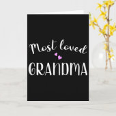 Carte Mamie la plus aimée coeurs mignons (Fleur jaune)