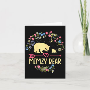 Carte Mamie Mimzy Ours Noël Famille Fleur X-mas