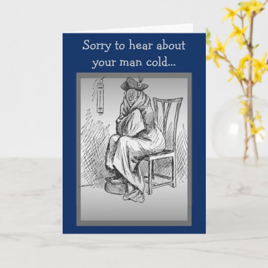 Carte Man Cold Get Well (Fleur jaune)