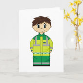 Carte man d'ambulance mignonne (Fleur jaune)