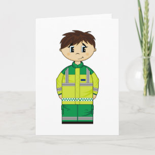 Carte man d'ambulance mignonne
