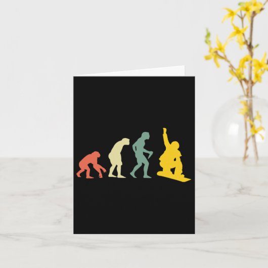 Carte Man Evolution Snowboardeur (Fleur jaune)