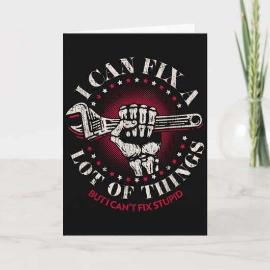 Carte Man Mechanic I Can Fix A Lot Of Things But Can't F (Devant)