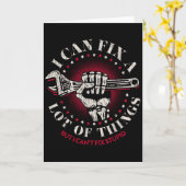 Carte Man Mechanic I Can Fix A Lot Of Things But Can't F (Fleur jaune)