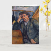 Carte Man With Pipe - Paul Cezanne - c1890 (Fleur jaune)