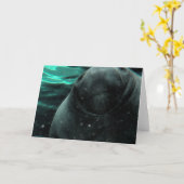 Carte Manatee Kiss (Fleur jaune)