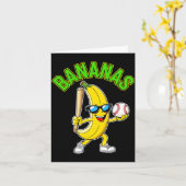 Carte Manche longue banane drôle (Fleur jaune)