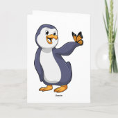 Carte Manchot avec Papillon (Dos)