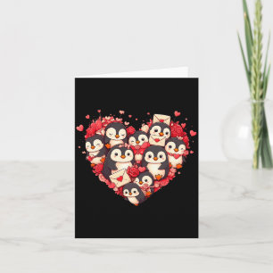 Carte Manchot drôle coeur Saint Valentin Manchot Femmes