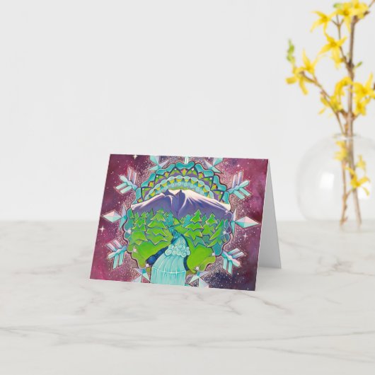 Carte Mandala (Fleur jaune)