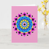 Carte Mandala (Fleur jaune)