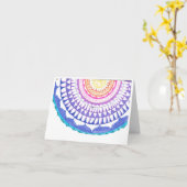 Carte Mandala 1/2 (Fleur jaune)