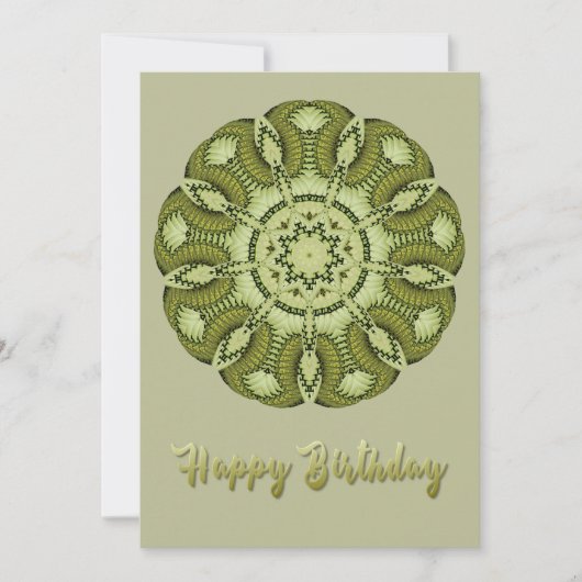 Carte Mandala Birthday Flat Card (Devant)