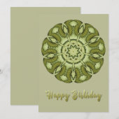 Carte Mandala Birthday Flat Card (Devant / Derrière)