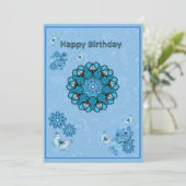 Carte Mandala Birthday Flat Card (Debout devant)