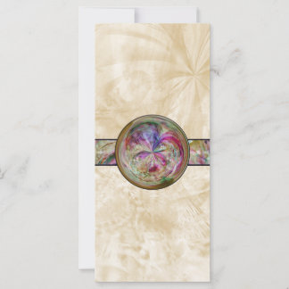 Carte Mandala Bubble Abstraite Avec Ruban