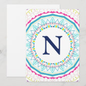 Carte mandala coloré (Devant / Derrière)